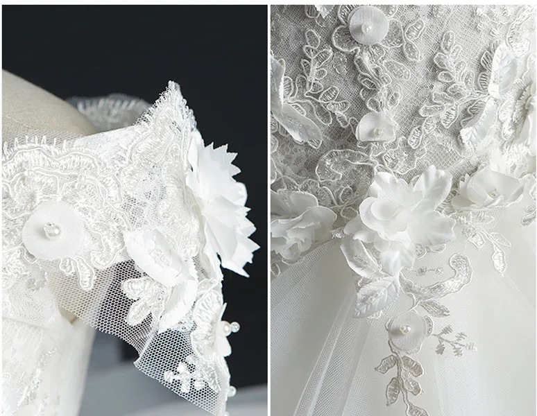 Тюлевое платье с аппликацией для новорожденных девочек кружевное бусинами и