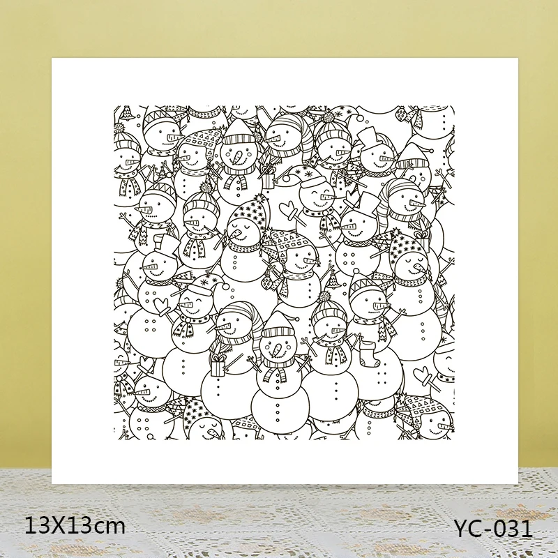 

ZhuoAng snowman Clear Stamps For DIY Scrapbooking/Card Making Decorative Silicon Stamp Crafts