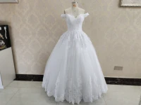 zj9159 a line wedding dresses 2021 lace appliques sparkling bridal gown bride dresses plus size women