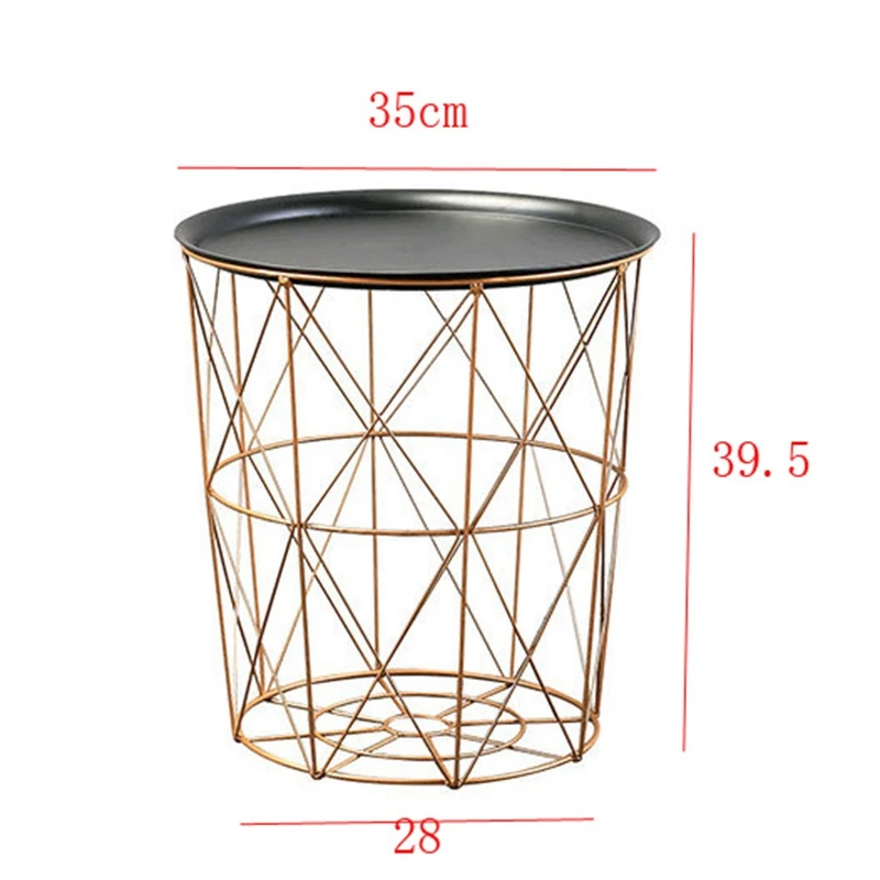Современные Золотой Круглый для хранения из металлической проволоки Корзина