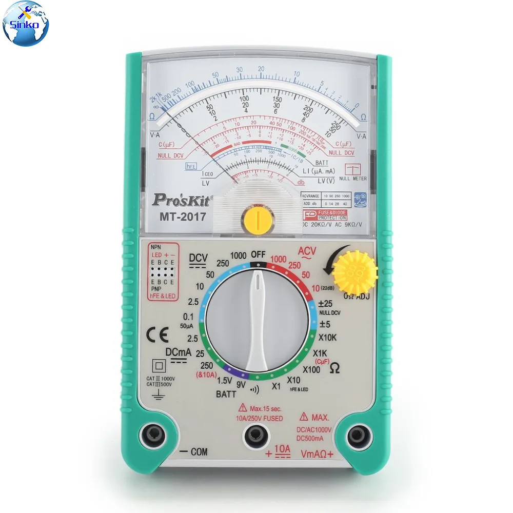 Стандартный мультиметр для измерения напряжения силы тока и сопротивления |