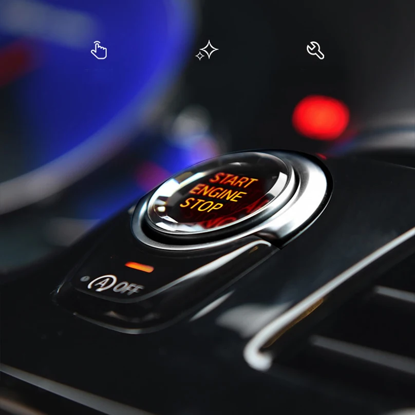 Стильная наклейка для кнопки включения и остановки двигателя BMW 1 2 3 4 5 6 7 серии F20