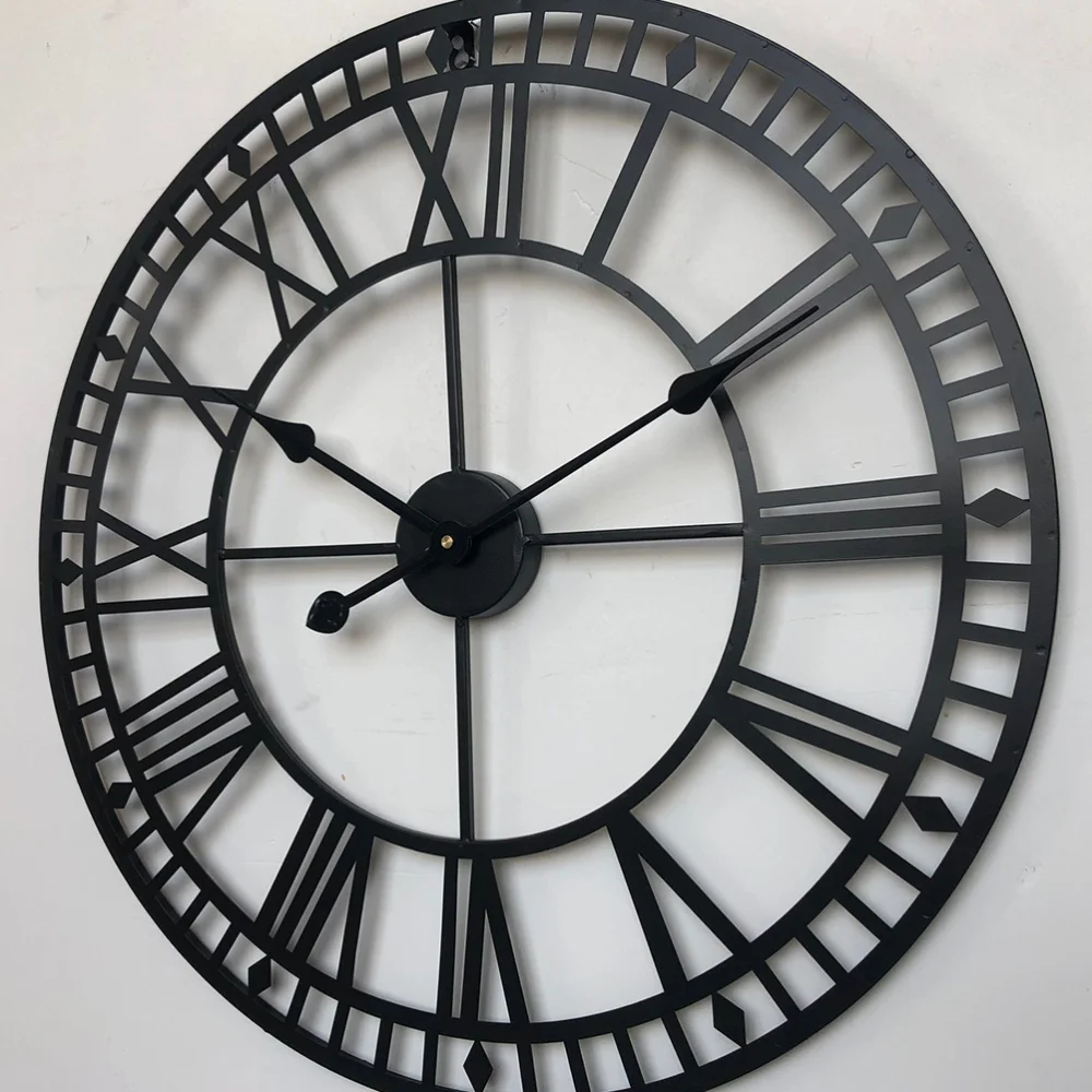 

Rome Iron Art Wall Clock Creative Wall Decorative Clock Art Decor Wall Clock for Home Office Living Room