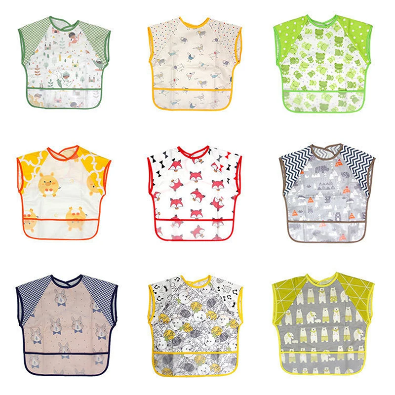 

Lovely Baby Bibs Waterproof Apron Kids Feeding Robe Anti dressing Bib Baby Stuff