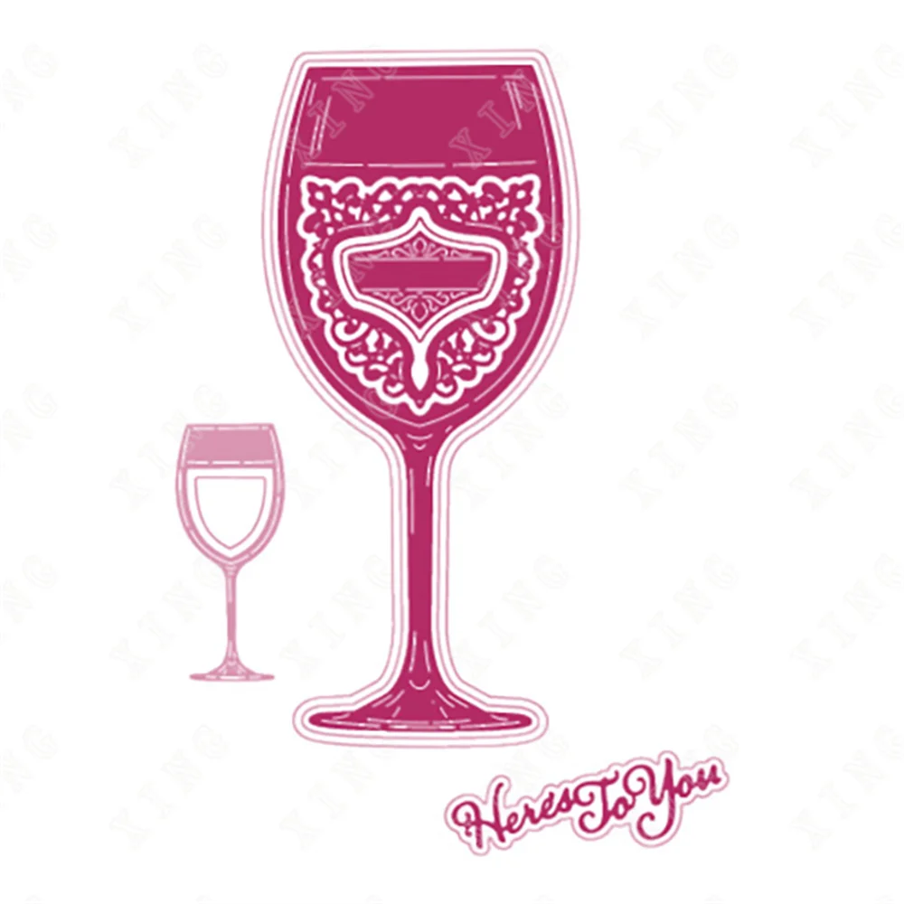 

Wine Glass Arrival New Metal Cutting Dies Scrapbook Diary Decoration Stencil Embossing Template Diy Greeting Card Handmade