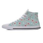 Легкие тканевые кроссовки с высоким берцем для мужчин и женщин, модная Повседневная дышащая обувь в японском стиле, Сакура, цветущая вишня, Харадзюку