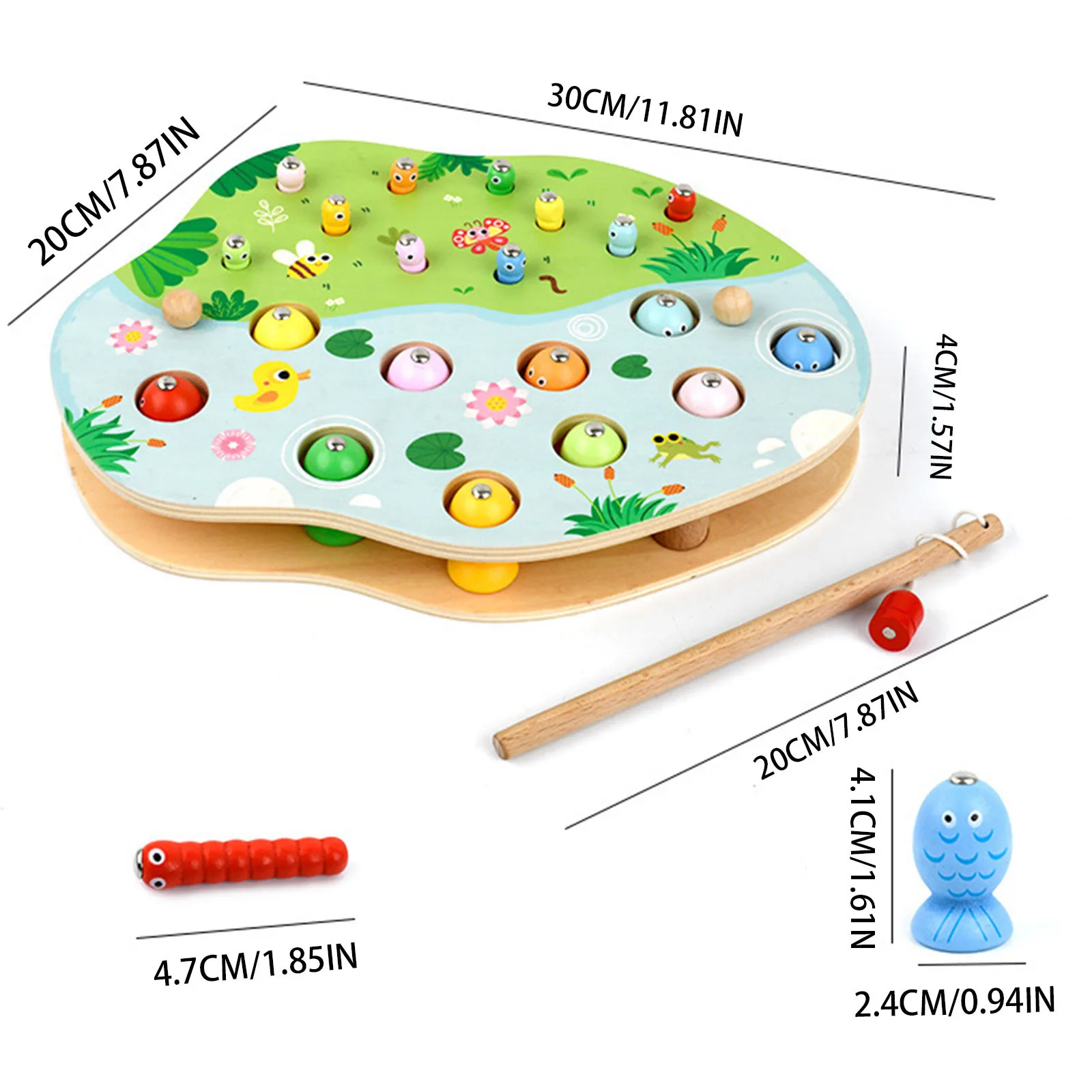 

Fishing Game Play Set Fish Poles & Rotating Board Music Family Children Backyard Colorful Toy Games For Kids Toddlers Age 3 Up