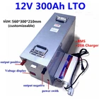 20000 циклов стальной чехол LTO 12V 300Ah литий-титанатный аккумулятор 12V с BMS для хранения солнечной энергии RV UPS лодка + 20A зарядное устройство