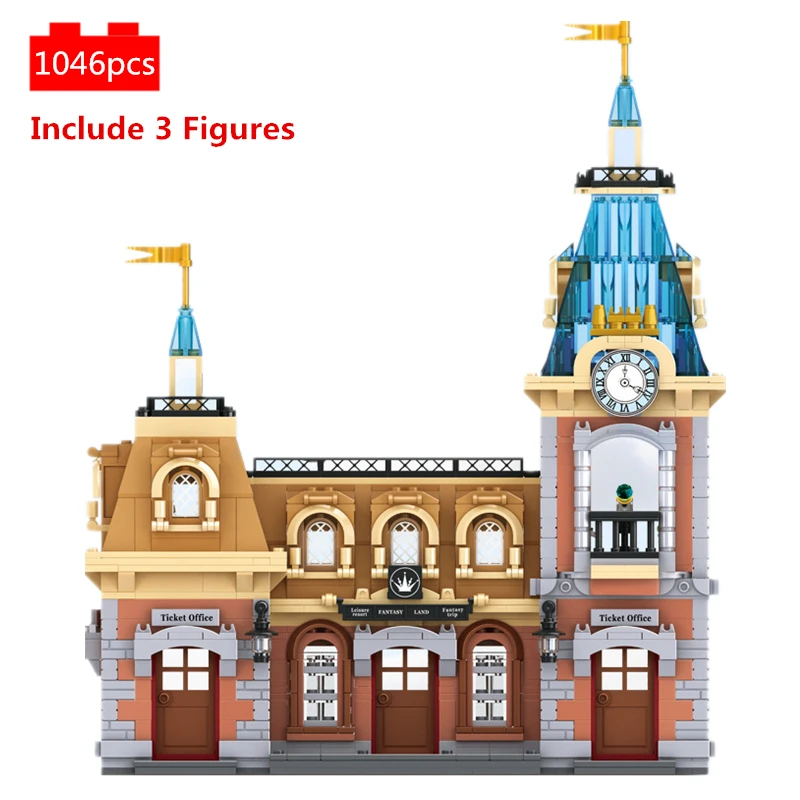 

NEW City Fantasyland Ticket Counter Building Blocks Kit Bricks Dream Princess Classic Model Toys For Children Birthday Gifts