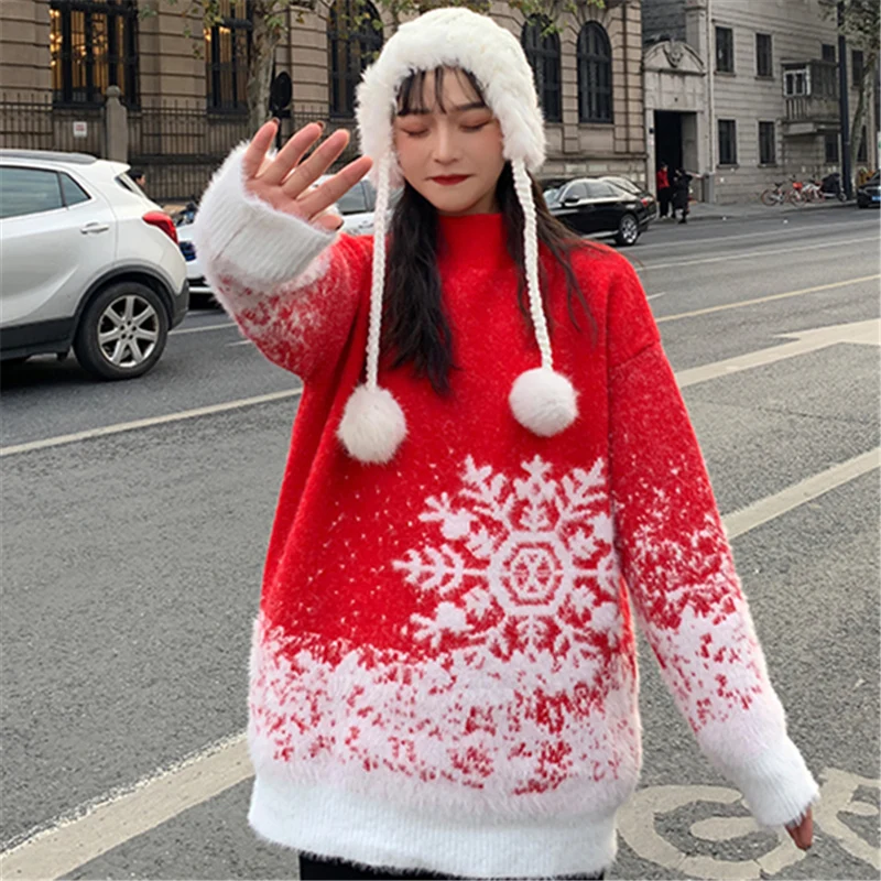 Японская Рождественская Женская осенне-зимняя модная свободная нежная