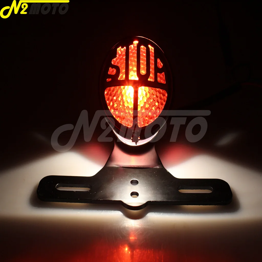 Винтажный задний светильник рь для мотоцикла стоп сигнал фонарь номерного знака