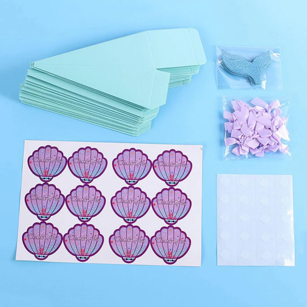 20pcs Cute Peacock Candy Box Wedding Favors Paper Gift Boxes For Guest Triangle Mermaid Gifts Party Supplies | Дом и сад
