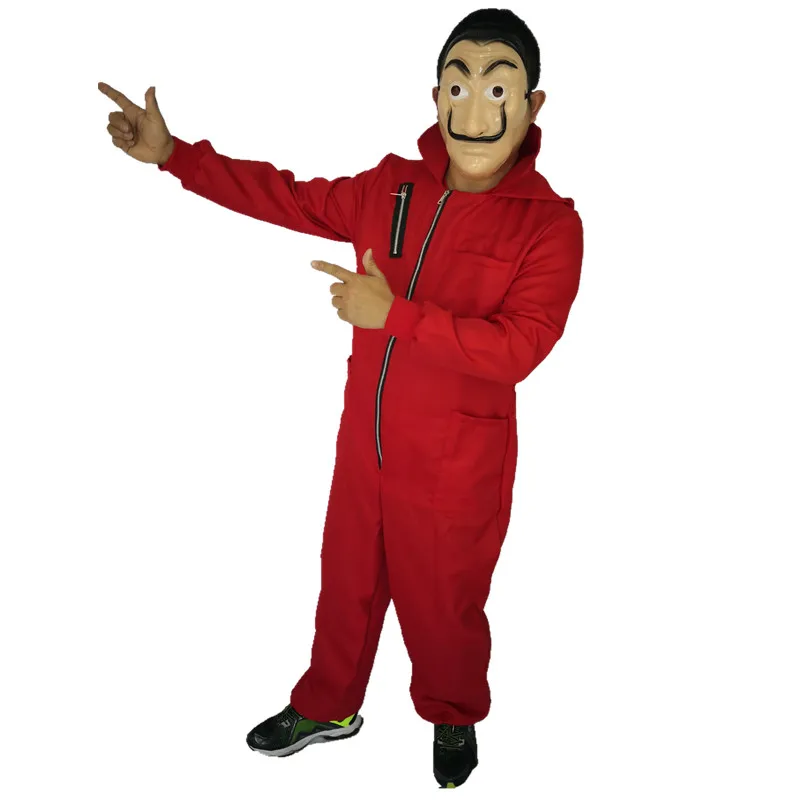 Деньги Heist одежда маска Сальвадор Дали маскарадный костюм по мотивам мультфильма