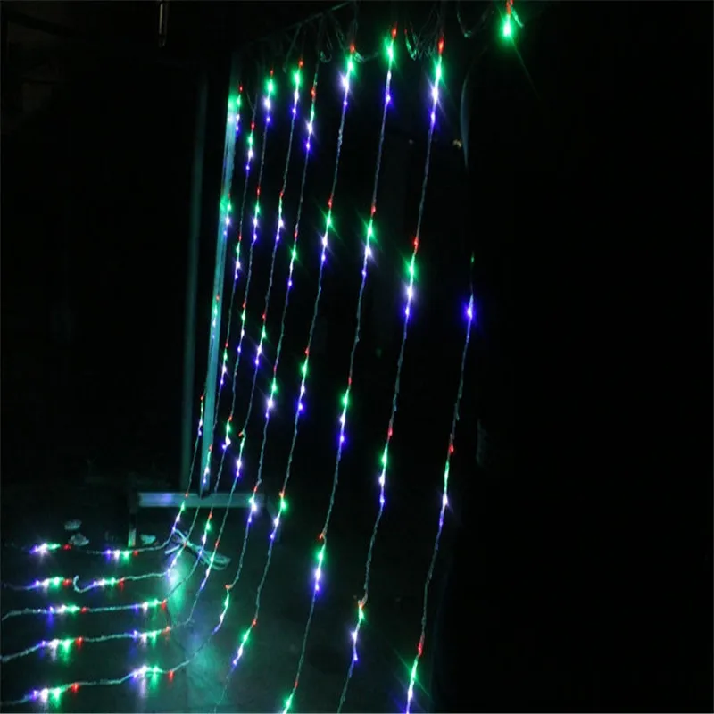 Светодиодные занавески освещение водопад 3*2 м вилка гирлянда Сказочный Свет