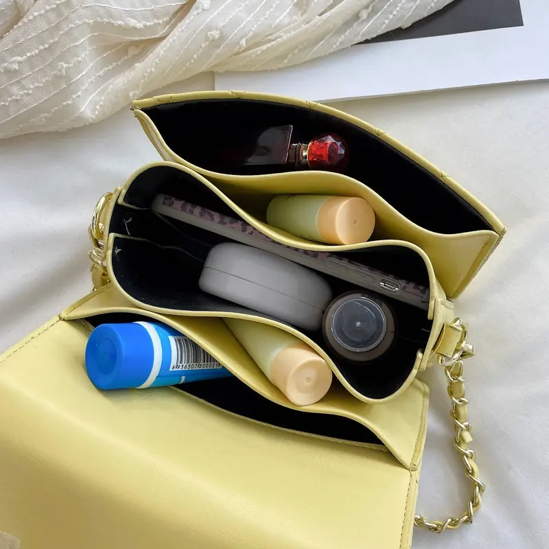 

PU Leather Shoulder Bag for Women 2021 Simple Luxury Solid Color Crossbody Bag Ladie Design Fashion Handbag and Purses