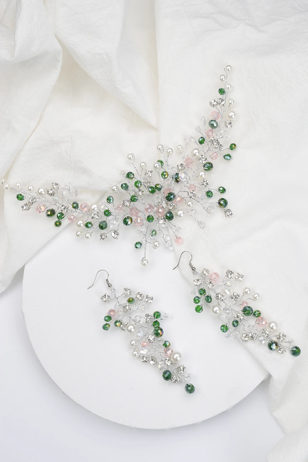 Женский комплект из повязки для волос и сережек|Свадебные головные украшения| |