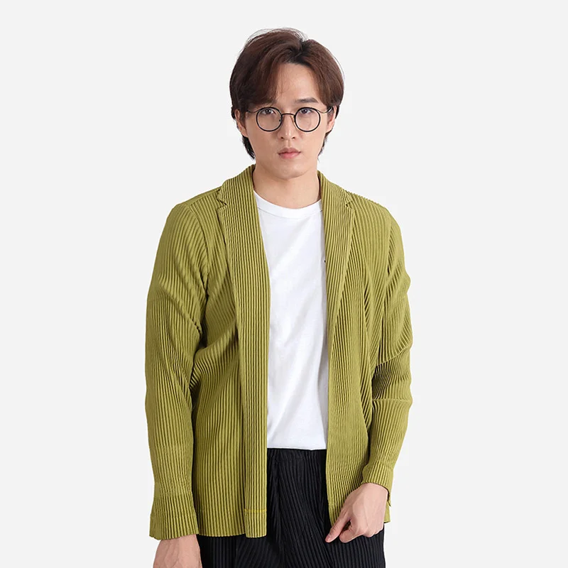 

Высококачественное Женское пальто, новинка 2021, мужской кардиган, повседневные блейзеры, Модная складная Одежда с длинным рукавом