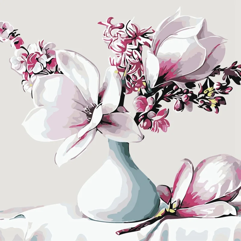 Картина маслом сделай сам в европейском стиле Безрамная цифровая картина