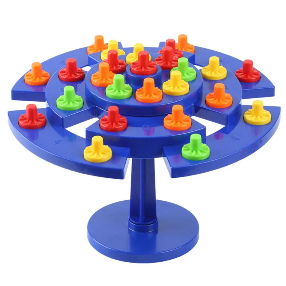 

Balance Stacking Toy Parent-child Handheld Balance Toy With Topple Tower And 48Pcs Chess Pieces Colorful Balancing Game Toys