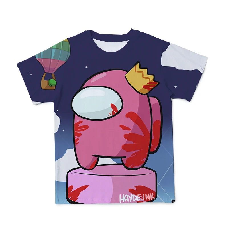 

2021 summer 3D printing men's cartoon cartoon boys and girls funny T-shirt children's fashion popular leisure T-shirt