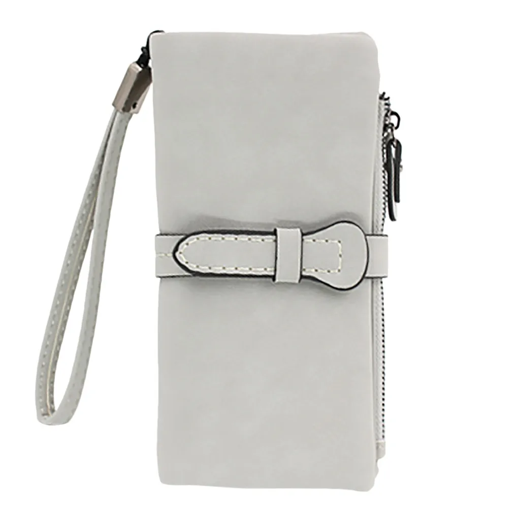 2019 весенние женские Новый матовый Длинный кошелек на молнии Многофункциональный