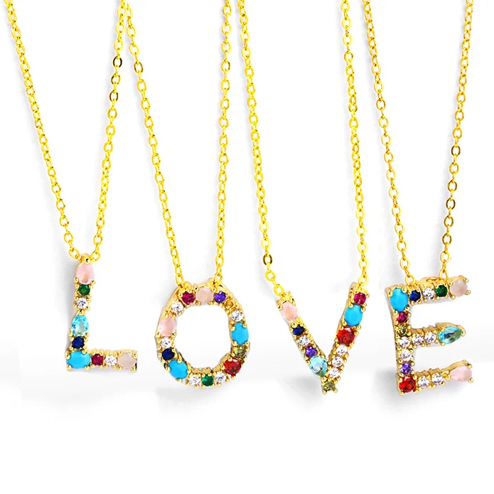 Многоцветное ожерелье с надписью CZ ювелирное изделие для женщин аксессуары