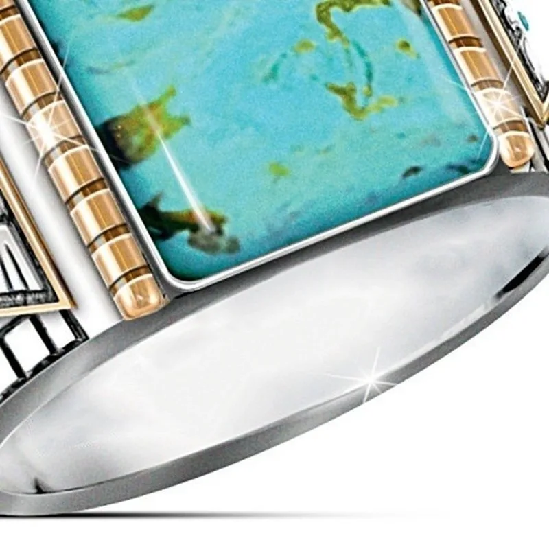

Exquisite men's retro ring luxury domineering fashion holiday gift geometric fashion jewelry wholesale