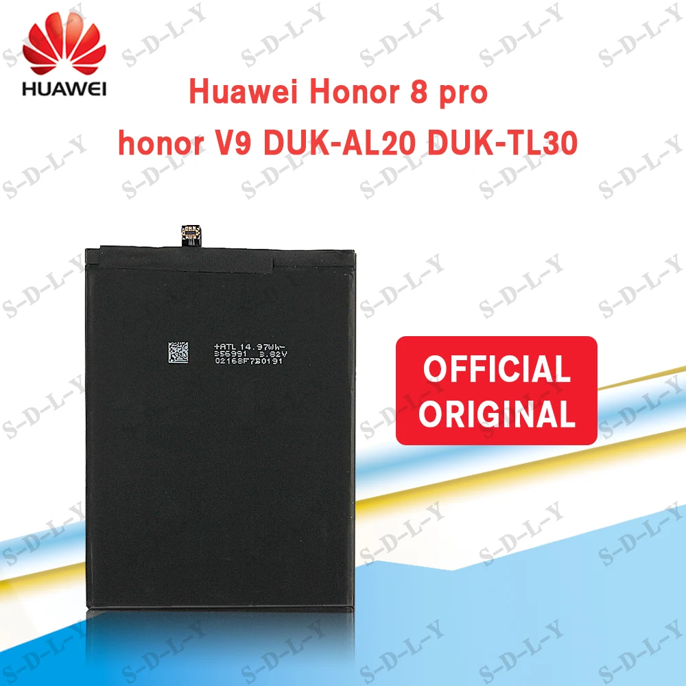 

Original Huawei honor 8 Pro Battery DUK-AL20 DUK-TL30 HB376994ECW 4000mAh Full Capacity For Hua Wei V9 Batteries +Tools