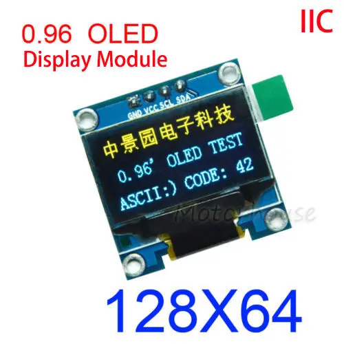 

Модуль ЖК-экрана I2C IIC 3,3x64 OLED, 0,96 в, 5 В, 128 дюйма, Arduino UNO R3