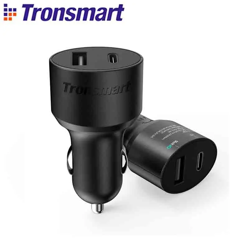 Tronsmart C2P изготовления 42вт USB-C 2-Порты и разъёмы автомобиля Зарядное устройство с Мощность доставки для Google Pixel/Pixel XL/MacBoo/iPad Pro