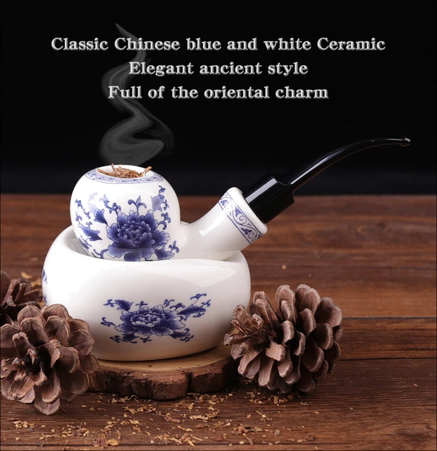 Ceramic Smoking Pipe Double-layer | Pipe Lighters Smoking