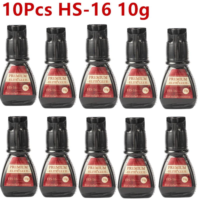 

Free Shipping 10Pcs PPREMIUM ELITE PLUS GLUE HS-16 10g Adhesive Eyelash Extensions Glue Lash Glue Dry 1-2 Second Last 7-8 Week