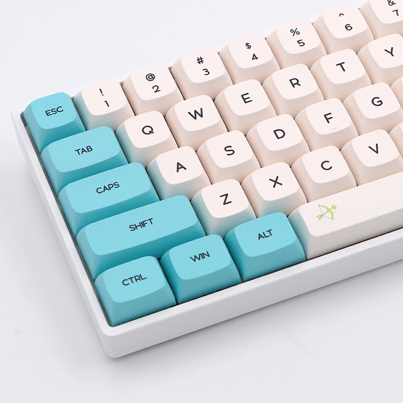 Keypro Chunyang голубой белый Ethermal сублимационные шрифты PBT keycap для проводной USB