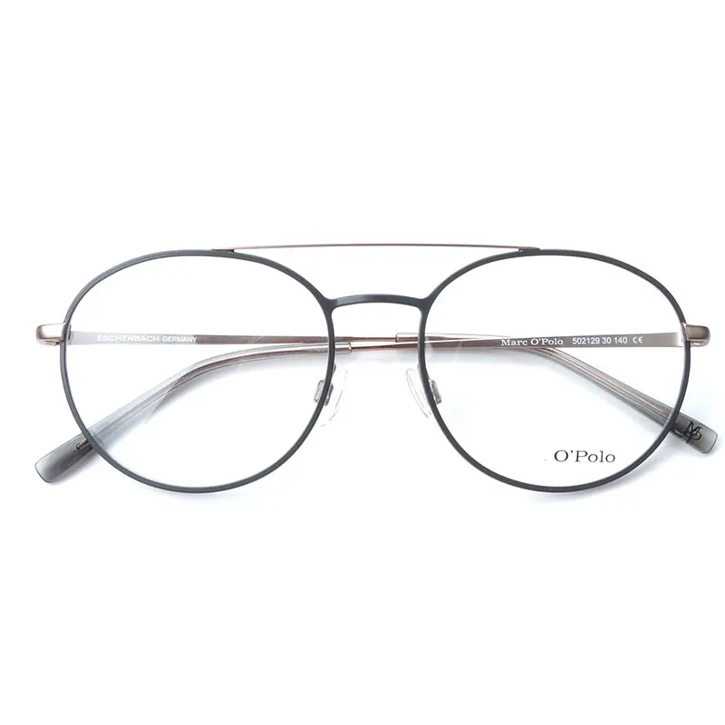 Немецкие дизайнерские круглые металлические оправы для очков девушек и