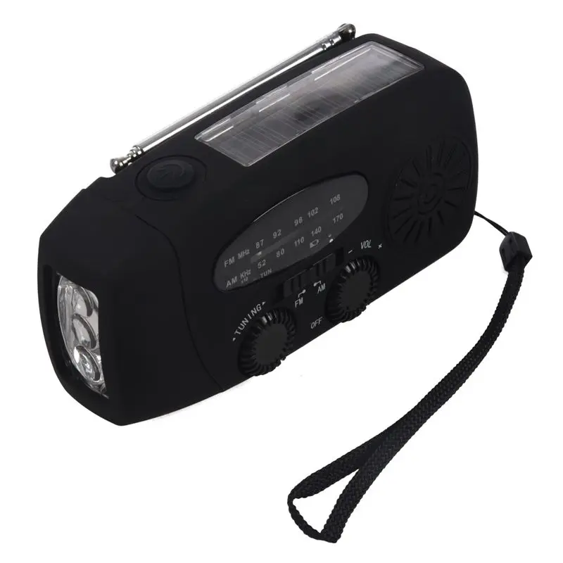 IG водонепроницаемая портативная ручка для вращения радио на солнечных