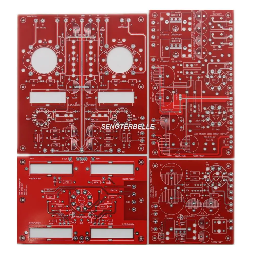 

HiFi ANK 300B Single-Ended Tube Power Amplifier Board PCB + M2 Preamp PCB+Power Supply Board PCB