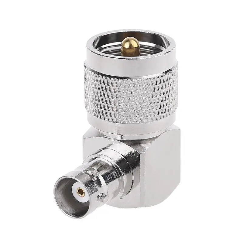 

Stainless Steel RF Coaxial Coax Adapter M Male to BNC Female Right Angle Converter for Wireless LAN Devices Antennas