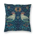 Птица по William Morris Чехлы диван дома декоративные текстильные квадратные напильники со декоративная наволочка для подушки 45x45