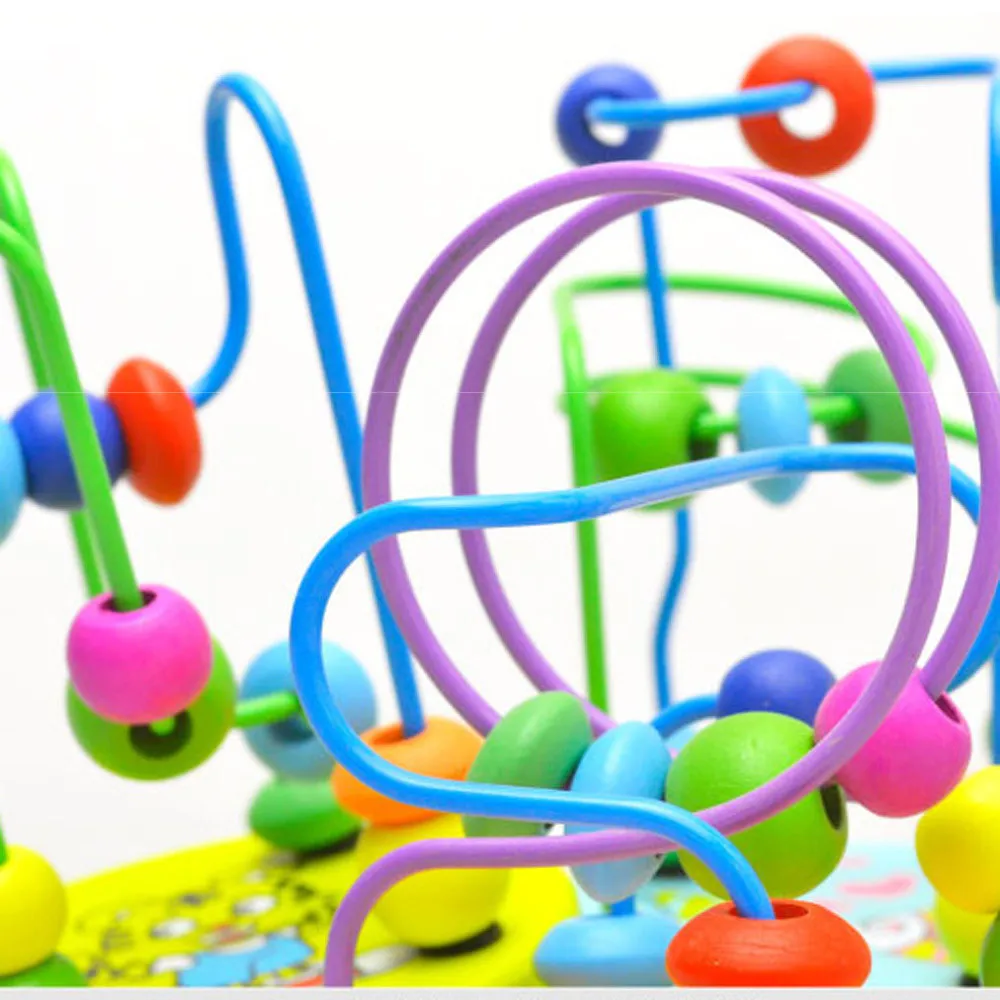 Educational Baby Kids Wooden Around Beads Toy Intelligence Toys Learning Education For Children #B | Игрушки и хобби