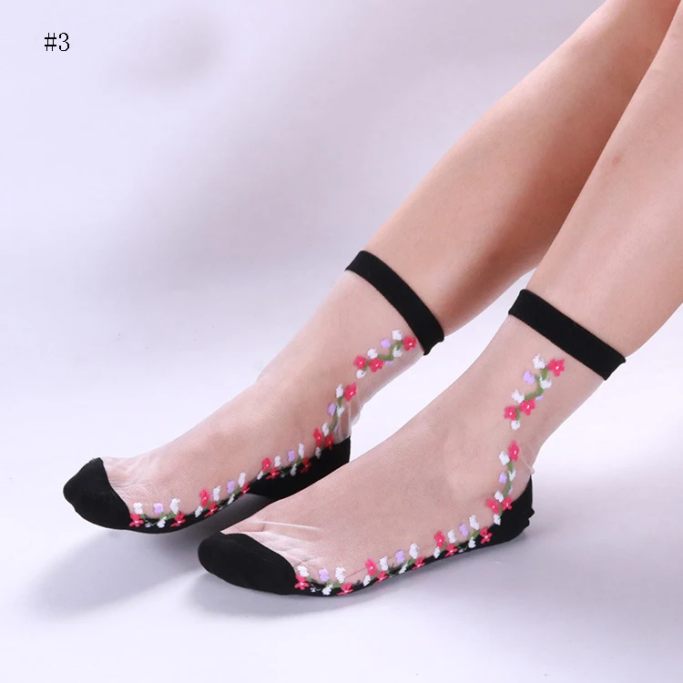 Носки женские кружевные прозрачные цвет в ассортименте 1 пара|women lace socks|socks