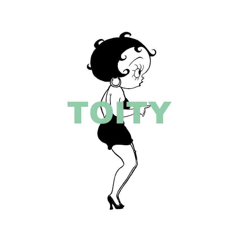 17 видов конструкций Betty Boop Наклейка на стену Крылья Ангела дьявол цыпленок поцелуй мою задницу виниловая наклейка детская спальня настенная наклейка для детской комнаты домашний декор - Цвет: H104cm x W41cm