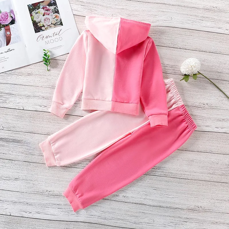 Menoea-ropa de moda para ni&ntilde;os y ni&ntilde;as, trajes de retales informales, abrigos con capucha para beb&eacute; y pantalones, trajes de 2 a 6 a&ntilde;os, Oto&ntilde;o, 2 uds.-1