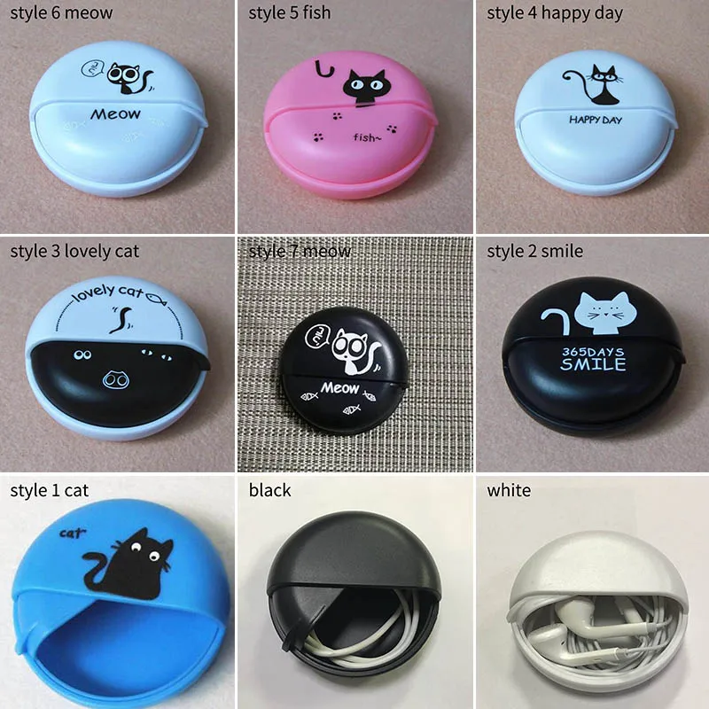 1 шт. коробка для хранения кабеля передачи данных 7 5*3 см вращающийся Чехол