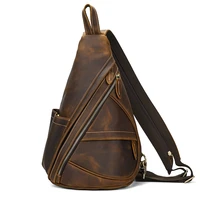 newsbirds leather chest bag backpack dual use genuine leather crossbody bag of men male vintage style single shoulder backpack