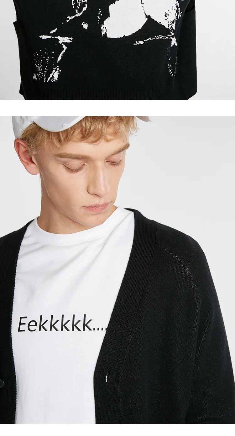 JackJones зимний мужской свитер из хлопка, кардиган с узором, свитер, мужская одежда 218424513