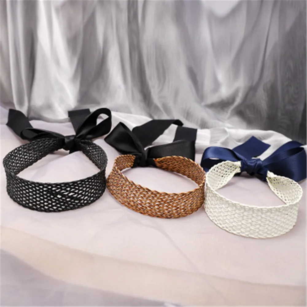 

Headbands For Women Girls Korean Wide Straw Hair Bands Accessories Fashion Adult Diademas Bandeau Cheveux Wholesale