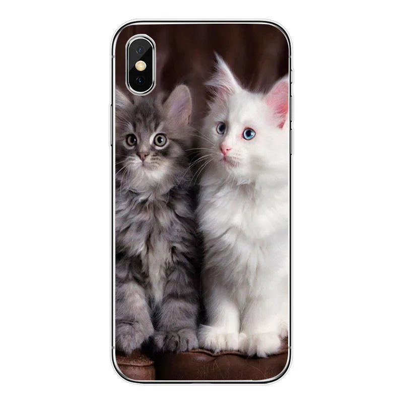 A с милым рисунком кота чехол для iphone 5s 5 s se 4 4s кейс телефона из мягкого ТПУ в виде