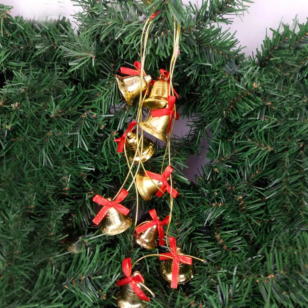 HobbyLane Xmas 4CM Gold Color Small Bell String Hanging Pendant for Christmas Tree Decoration | Дом и сад