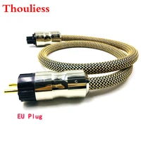 thouliess hifi siler plated spo12mf power cable ac power cord with krell euus plug socket connector ac cable line
