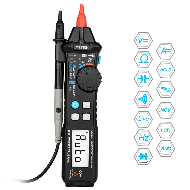 Портативный цифровой мультиметр в виде ручки 6000 отсчетов измеритель напряжения